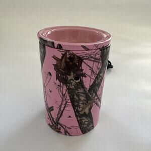 Scentsy Mossy Oak Break Up Pink Wax Warmer Pink Camouflage FULL SIZE WORKS